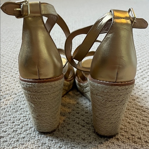 Gold Strappy Sandals - Picture 6 of 9